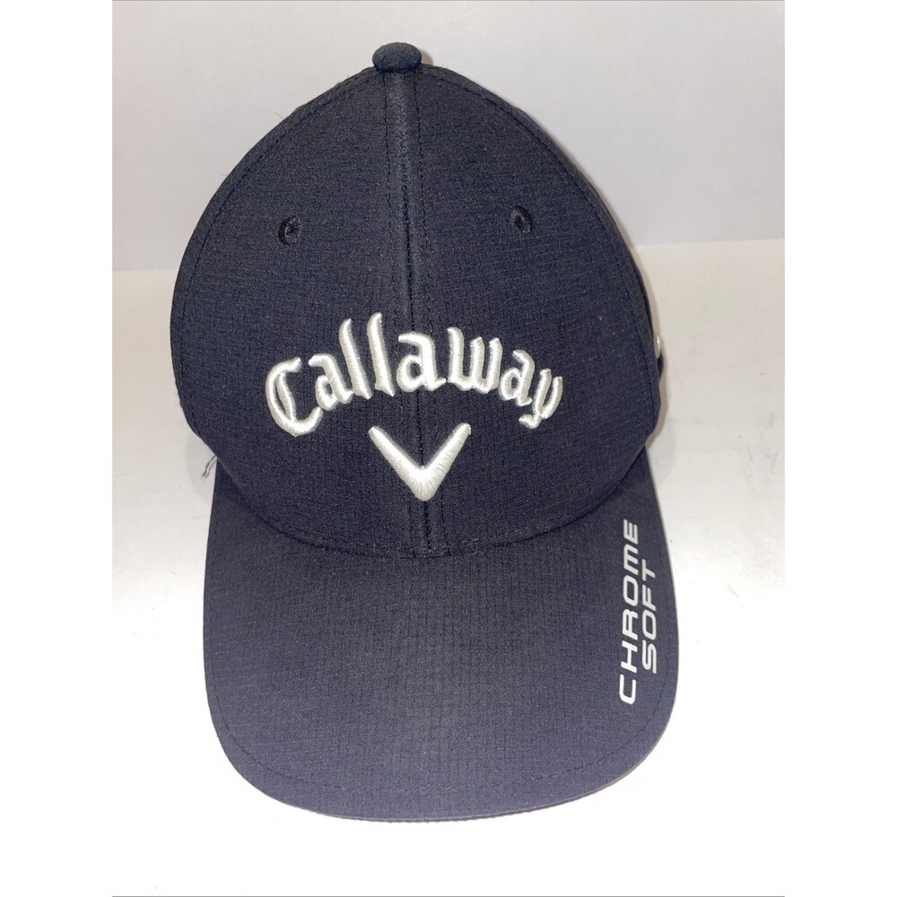 Calloway V Black White Adjustable Ball Cap Excellent Condition